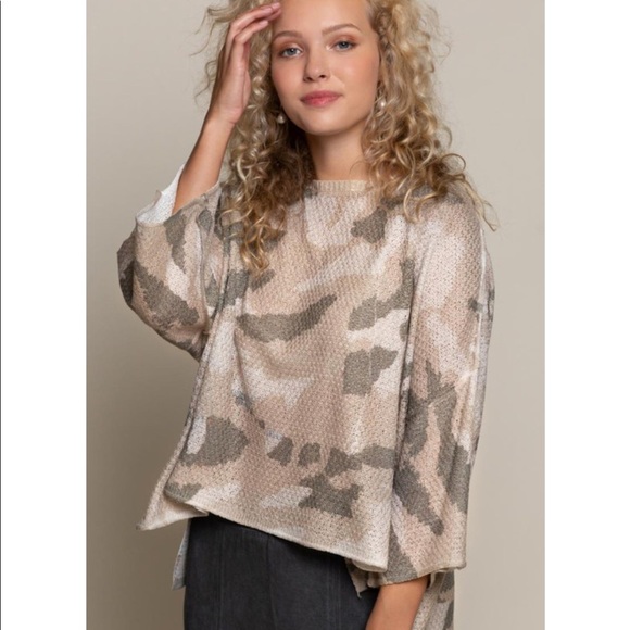 POL Camo Print Lightweight Sweater - Picture 12 of 16